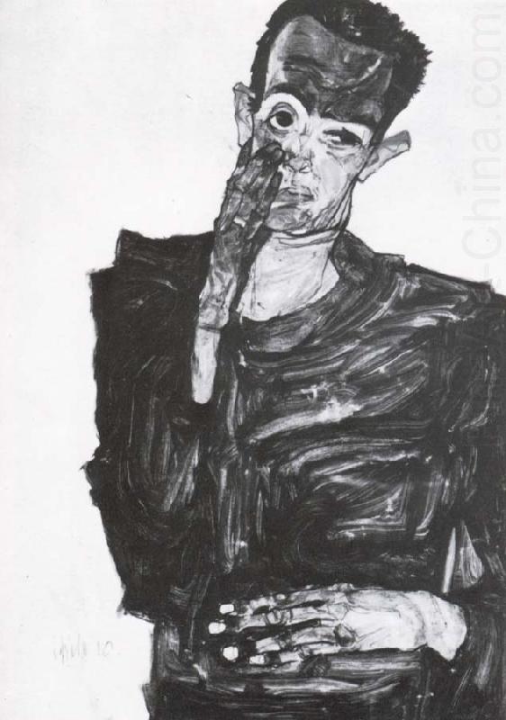 Self portrait, Egon Schiele